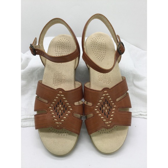 SAS Huarache Quarter Strap Sandal Antique Tan Womens 6.5N NIB - Picture 4 of 12